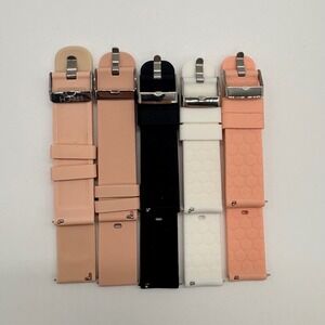 iTECH Lot of 5 Quick Release Silicone Smart Watch Bands Buckle Straps Multi